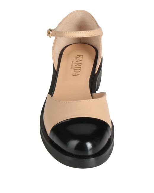 KARIDA Natural Ballet Flats Leather