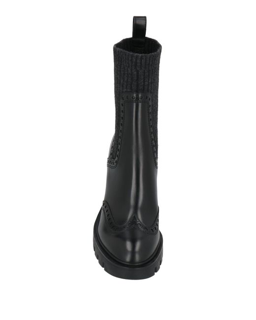 Santoni Black Ankle Boots