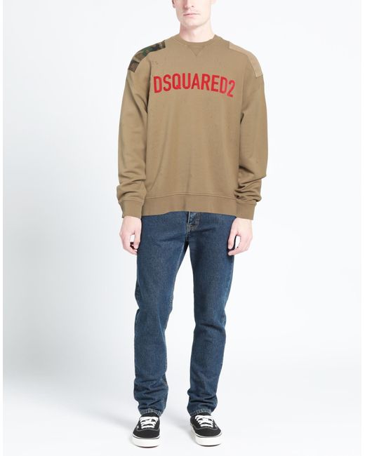 Felpa di DSquared² in Natural da Uomo