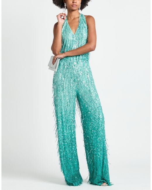 Liu Jo Green Jumpsuit Polyester, Elastane