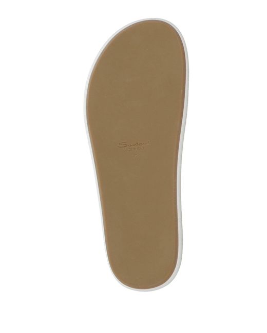 Santoni White Sandals