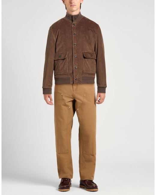 Valstar Brown Jacket Cotton, Elastane for men