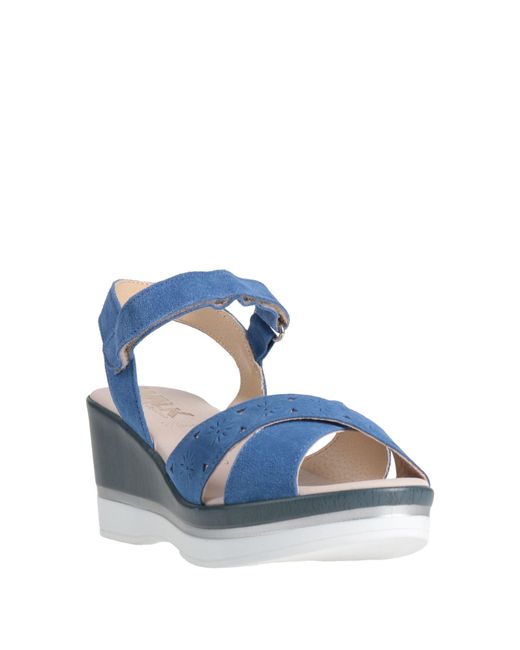 Melluso Walk Blue Sandals Leather