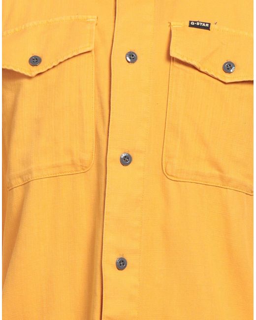 G-Star RAW Yellow Denim Shirt for men
