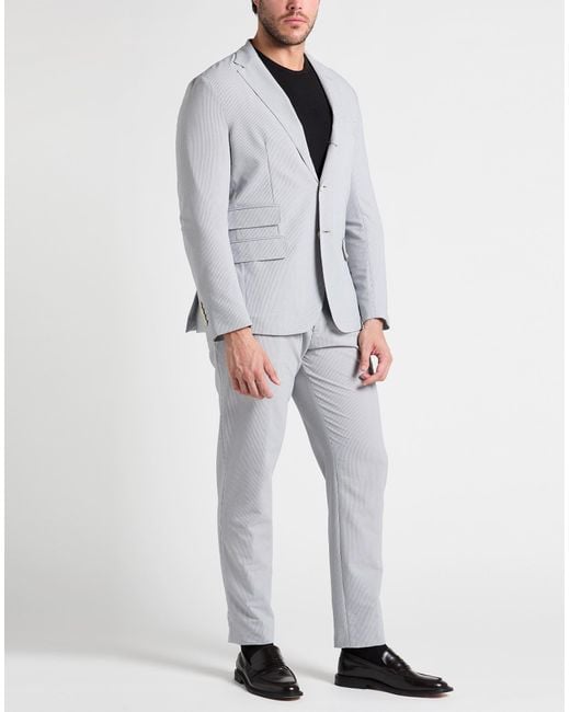 Eleventy White Light Suit Polyester for men