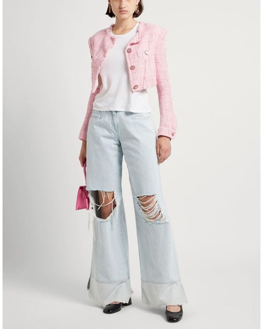 Gcds Pink Jacket Cotton, Polyester, Acrylic, Polyamide