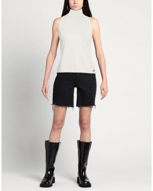 Twinset White Light Top Viscose, Polyester