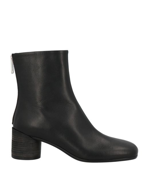 MM6 by Maison Martin Margiela Black Ankle Boots Soft Leather