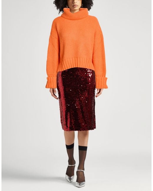 Akep Orange Rollkragenpullover