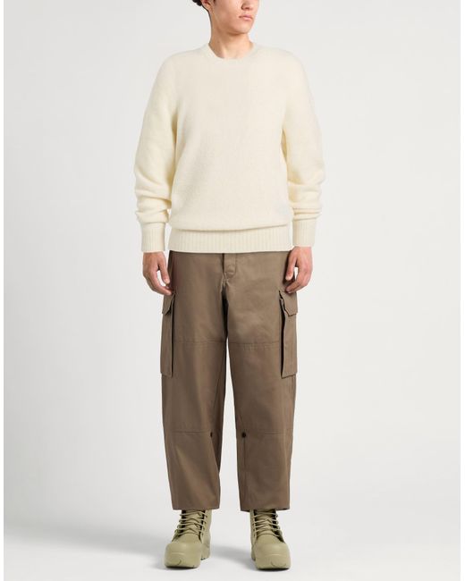 Laneus White Sweater Alpaca Wool, Polyamide, Virgin Wool for men