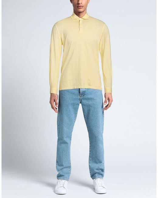 FILIPPO DE LAURENTIIS Yellow Polo Shirt for men