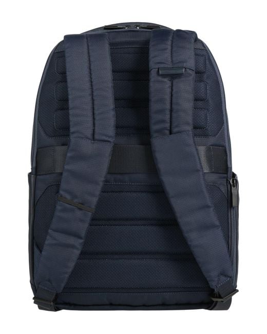 Piquadro Blue Backpack Cow Leather, Nylon for men