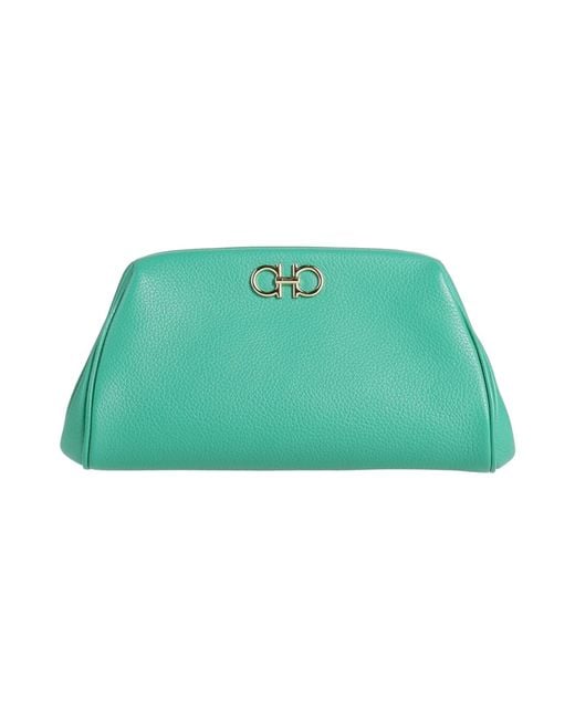 Ferragamo Green Handbag Leather