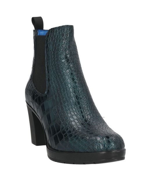 TF SPORT Blue Ankle Boots Leather