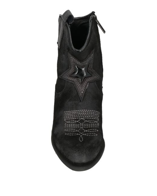 Zoe Black Ankle Boots Leather