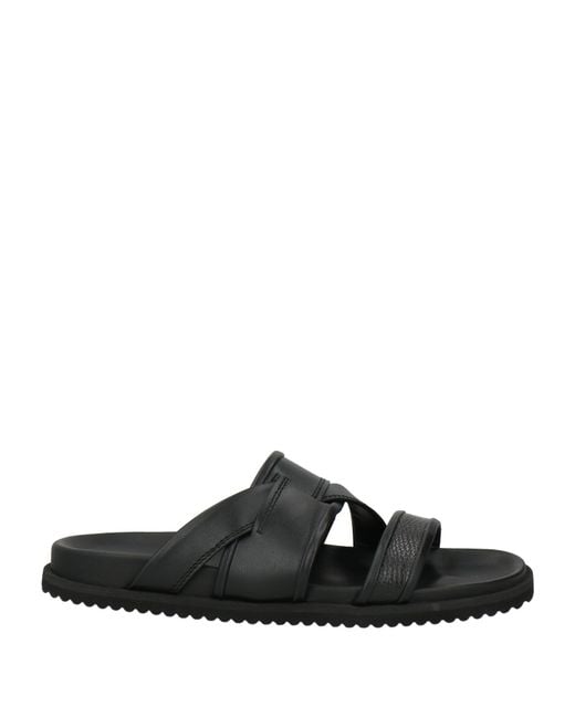 Baldinini Black Sandals Calfskin for men