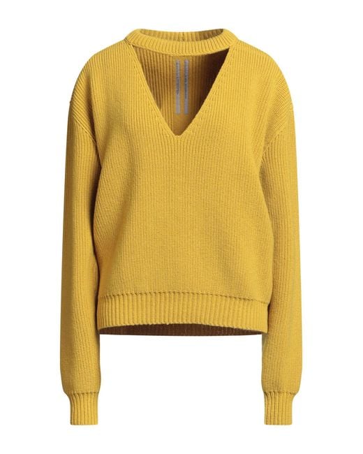 Pullover Rick Owens de color Yellow