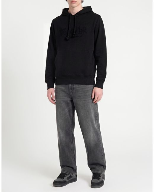 DISCLAIMER Black Sweatshirt Cotton for men