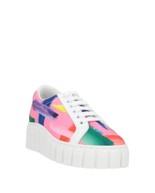 TONY WILD Pink Sneakers Textile Fibers