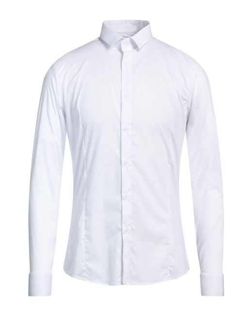 Daniele Alessandrini White Shirt Cotton, Polyamide, Elastane for men