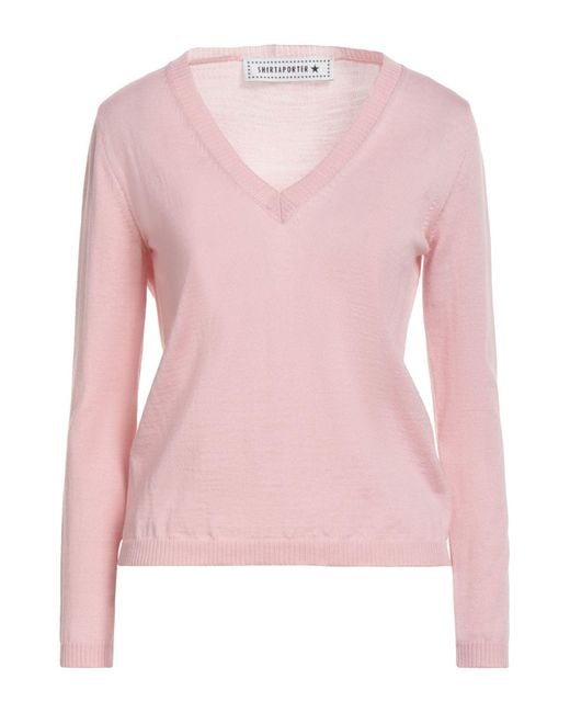 Shirtaporter Pink Sweater Merino Wool
