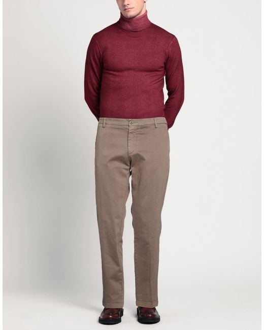40weft Gray Taupe Pants Cotton, Elastane for men
