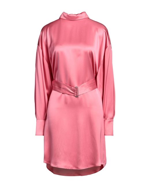 Sa Su Phi Pink Mini Dress Silk, Viscose