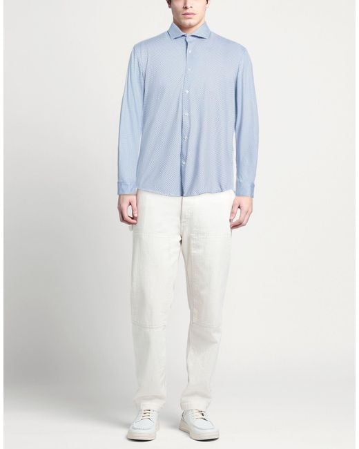 DICIANNOVE_61 Blue Shirt for men