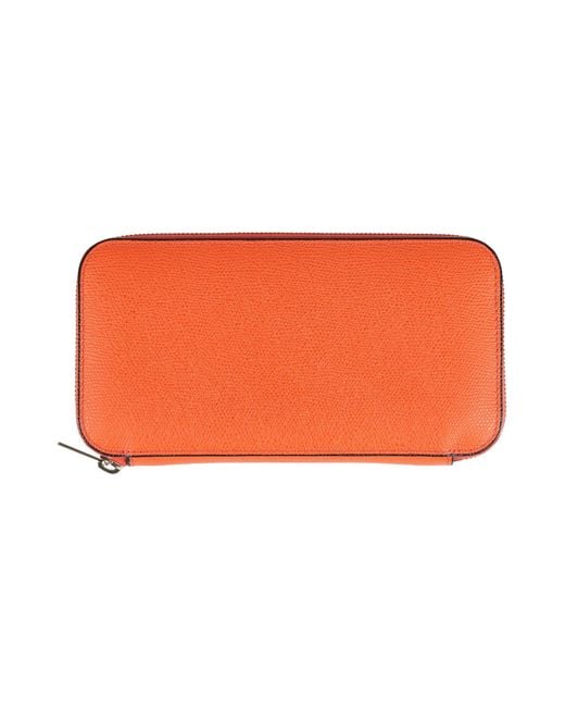 Portefeuille Valextra en coloris Orange