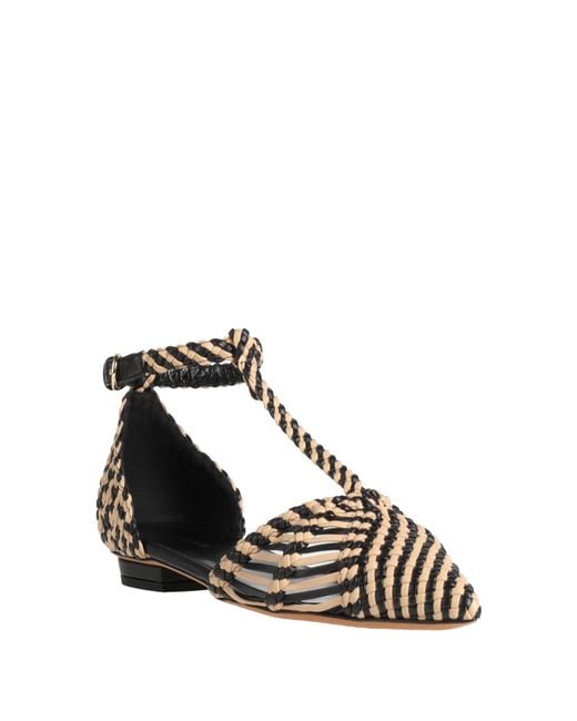 Ulla Johnson Black Ballet Flats Textile Fibers