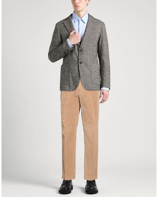 Santaniello Natural Camel Pants Cotton, Elastane for men