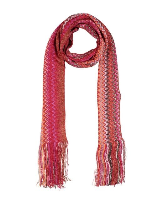 Missoni Red Scarf Viscose, Polyester