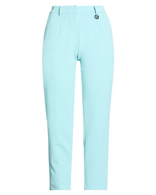Gaelle Paris Blue Pants Polyester, Elastane