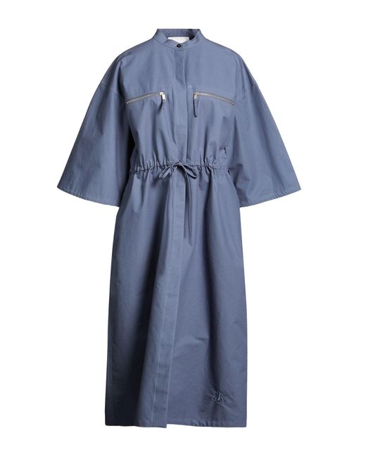 Jil Sander Blue Midi Dress Cotton