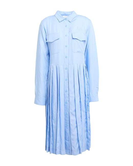 Lacoste Blue Midi Dress Lyocell
