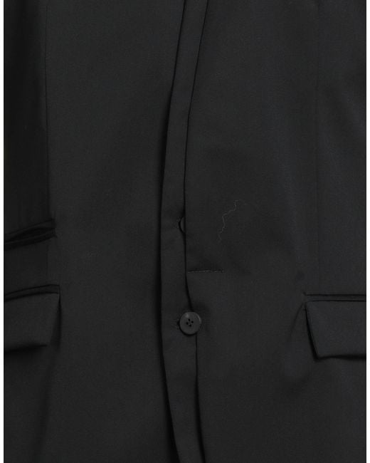 Isabel Benenato Black Blazer Polyester, Virgin Wool, Elastane for men