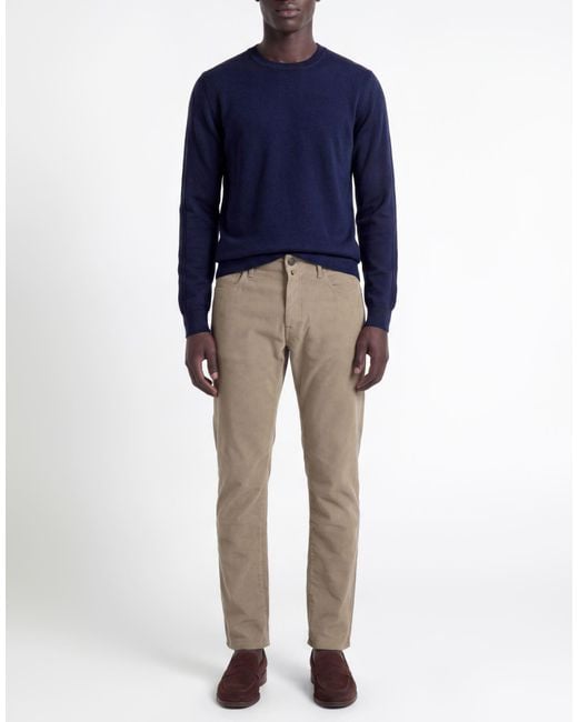 Incotex Gray Pants Cotton, Elastane for men