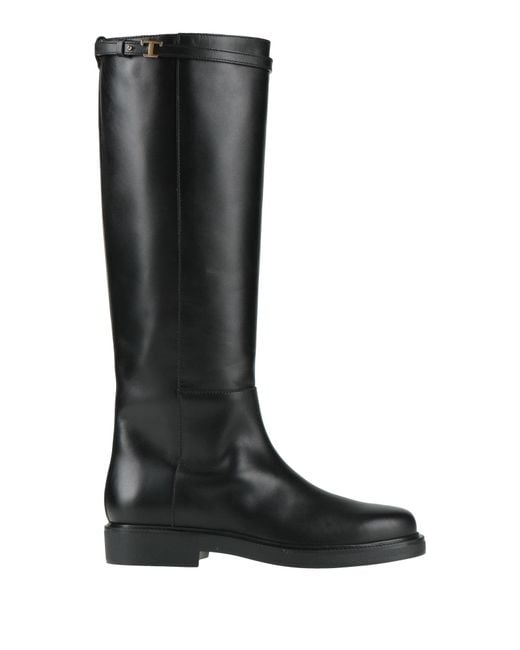 Tod's Black Boot Leather