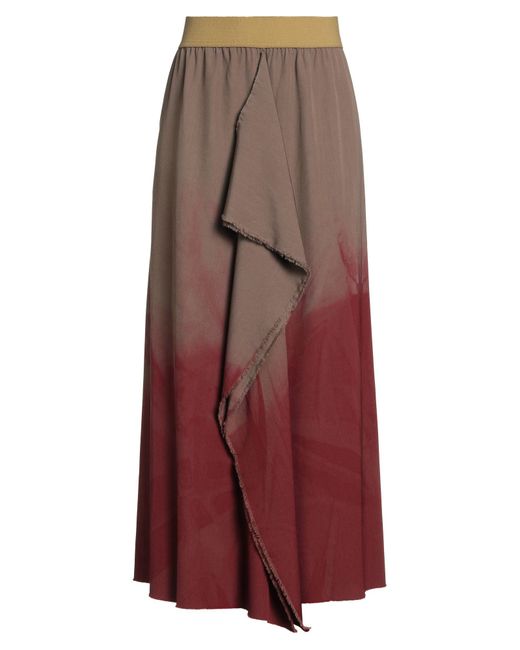 Uma Wang Purple Taupe Maxi Skirt Virgin Wool, Cotton