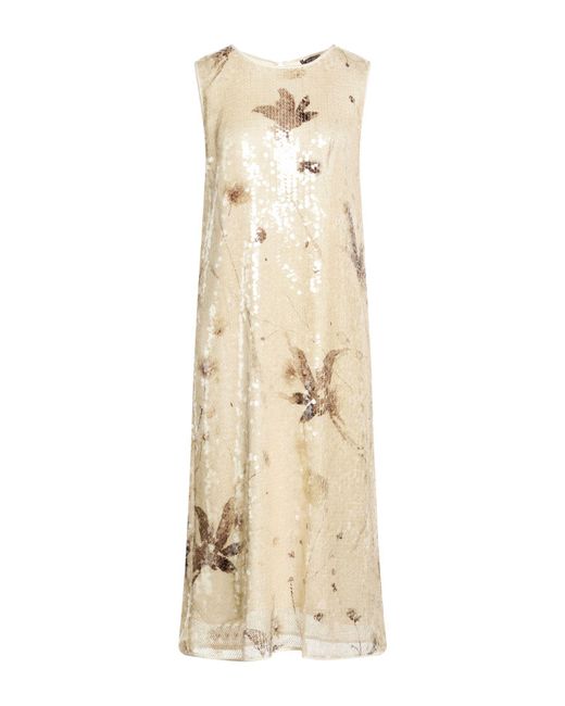 Peserico Natural Midi Dress Wool, Acrylic, Cotton, Viscose