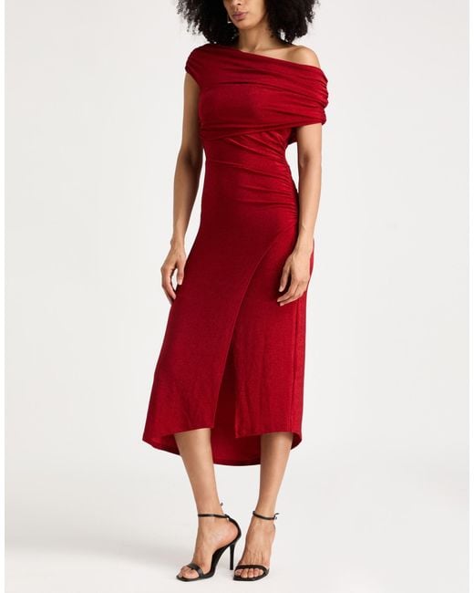 Diane von Furstenberg Red Midi Dress