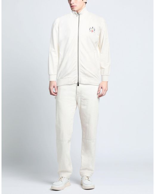 Cooperativa Pescatori Posillipo White Sweatshirt Cotton, Elastane for men