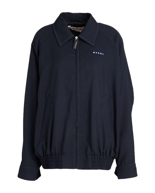 Marni Blue Jacket Virgin Wool