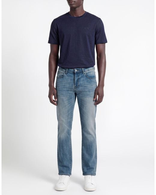 ARMANI EXCHANGE Blue Jeans Cotton, Polyester, Viscose, Elastane for men