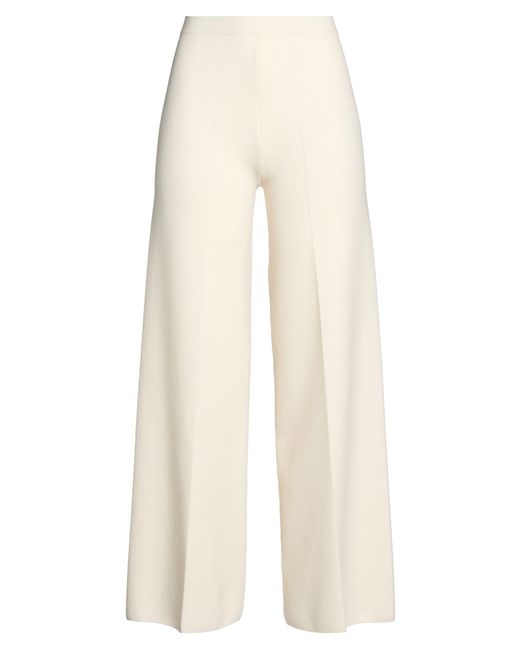 D.exterior White Pants Virgin Wool, Polyester