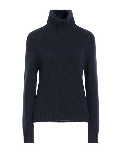 Aragona Blue Midnight Turtleneck Wool