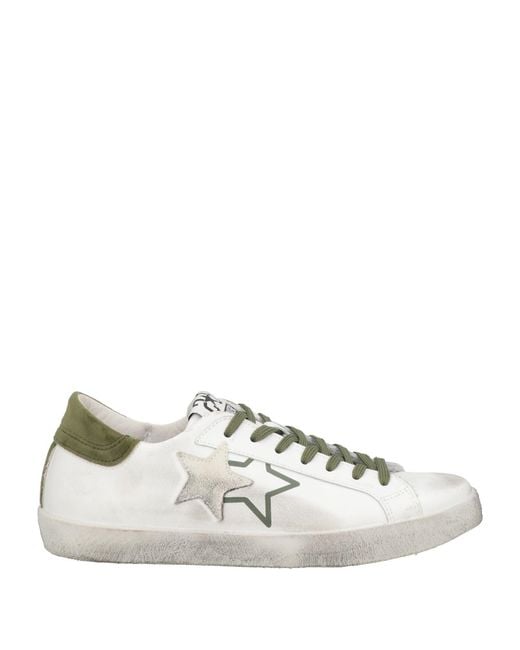 2 Star White Sneakers Leather for men