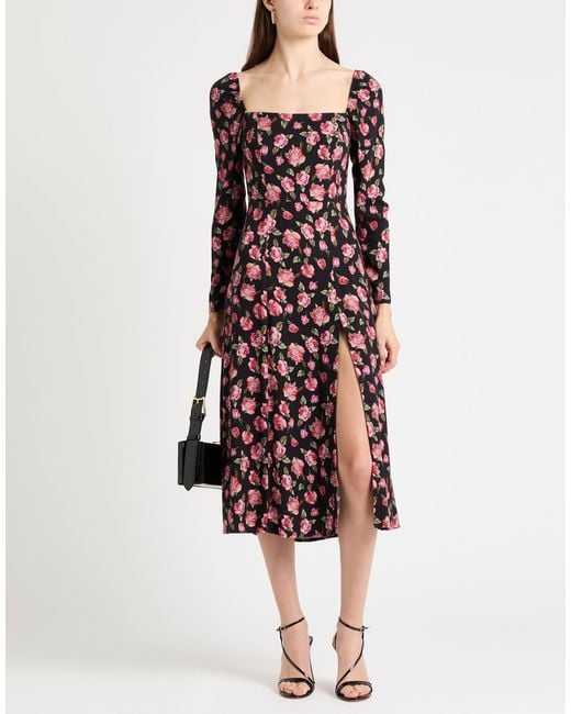 Mar De Margaritas Purple Midi Dress Polyamide, Elastane