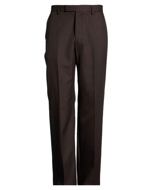 Second Layer Brown Pants Polyester, Wool, Cotton for men