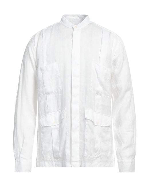 Hackett White Shirt Linen for men